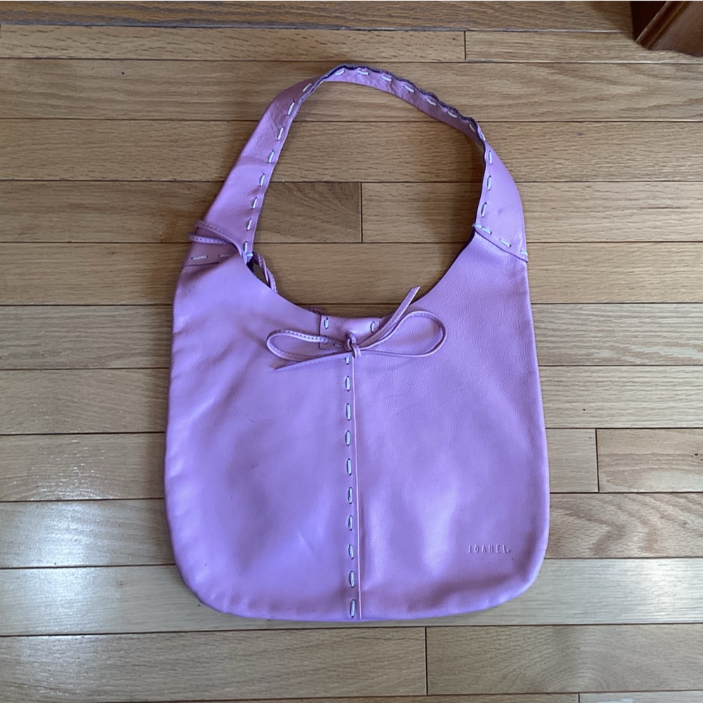 Y2K Pink Leather Bag with matching (attached) wallet, Joanel - Picture 3 of 13